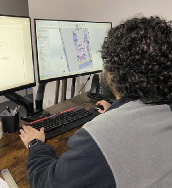 woman using a computer