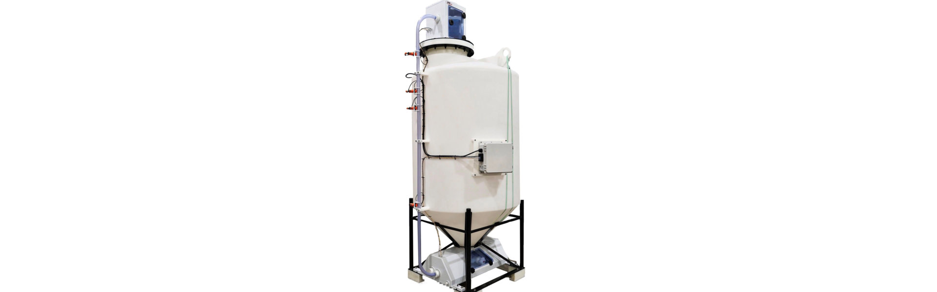 white chemical tank